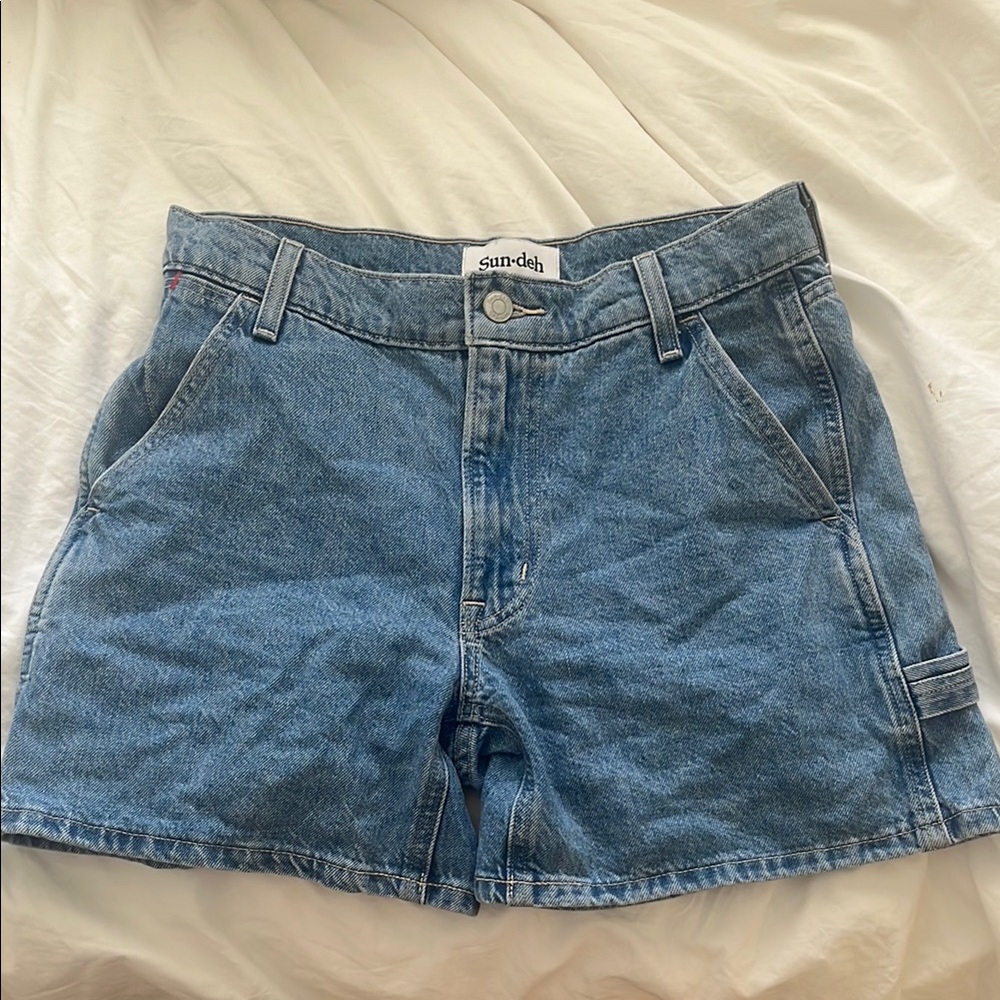 Aritzia Blue Carpenter Denim Shorts
